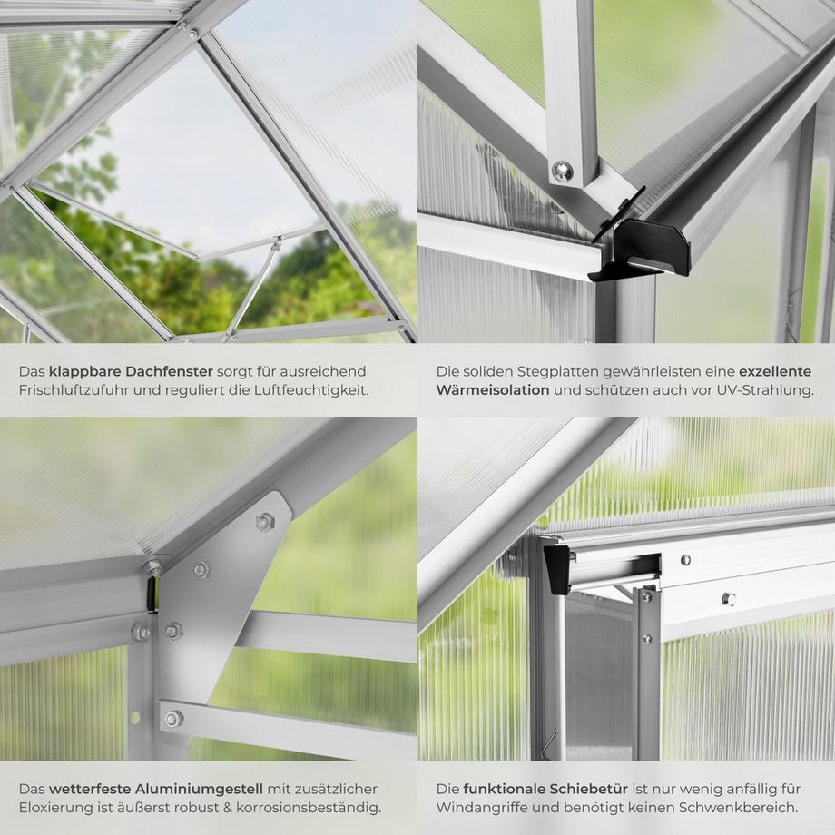 Tectake  Serra con fondamenta  5,85 m³ 