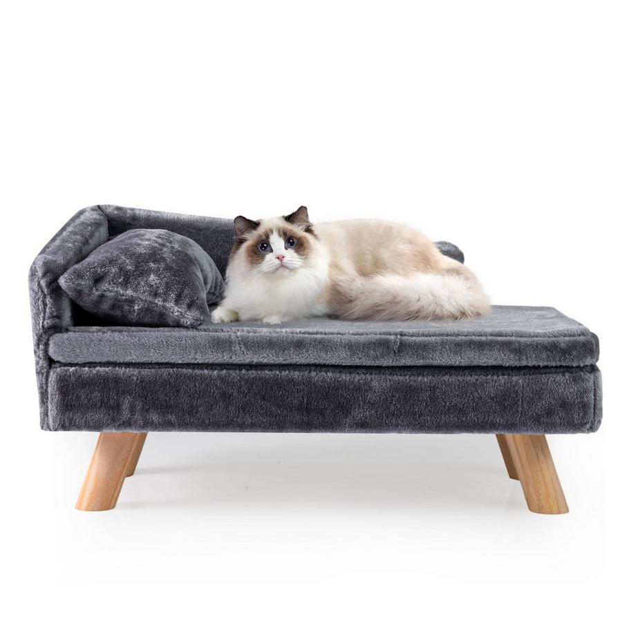 Divano rialzato per animali domestici con cuscino rimovibile