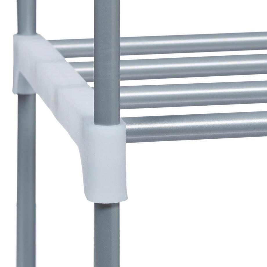 B2X Ripiano per scarpe in metallo argentato  