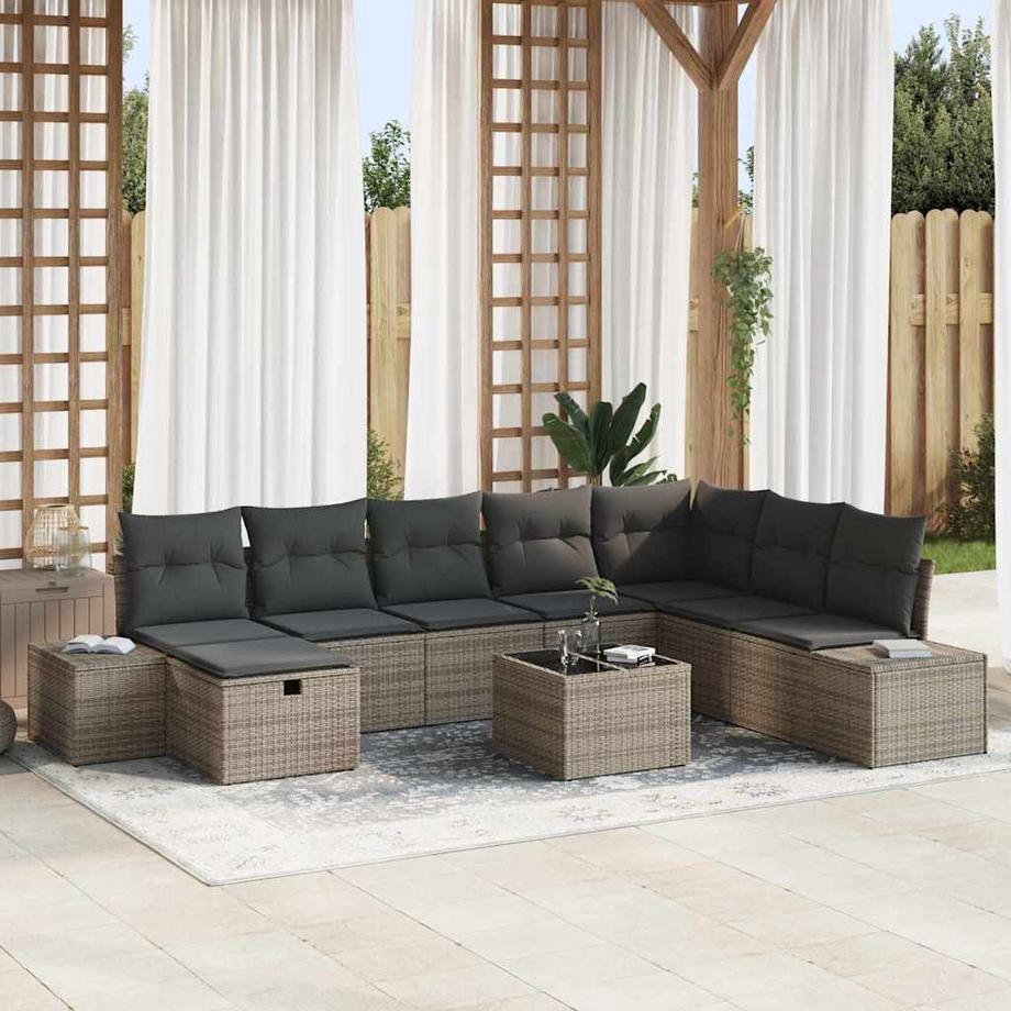 VidaXL Gartensofa-set poly-rattan  