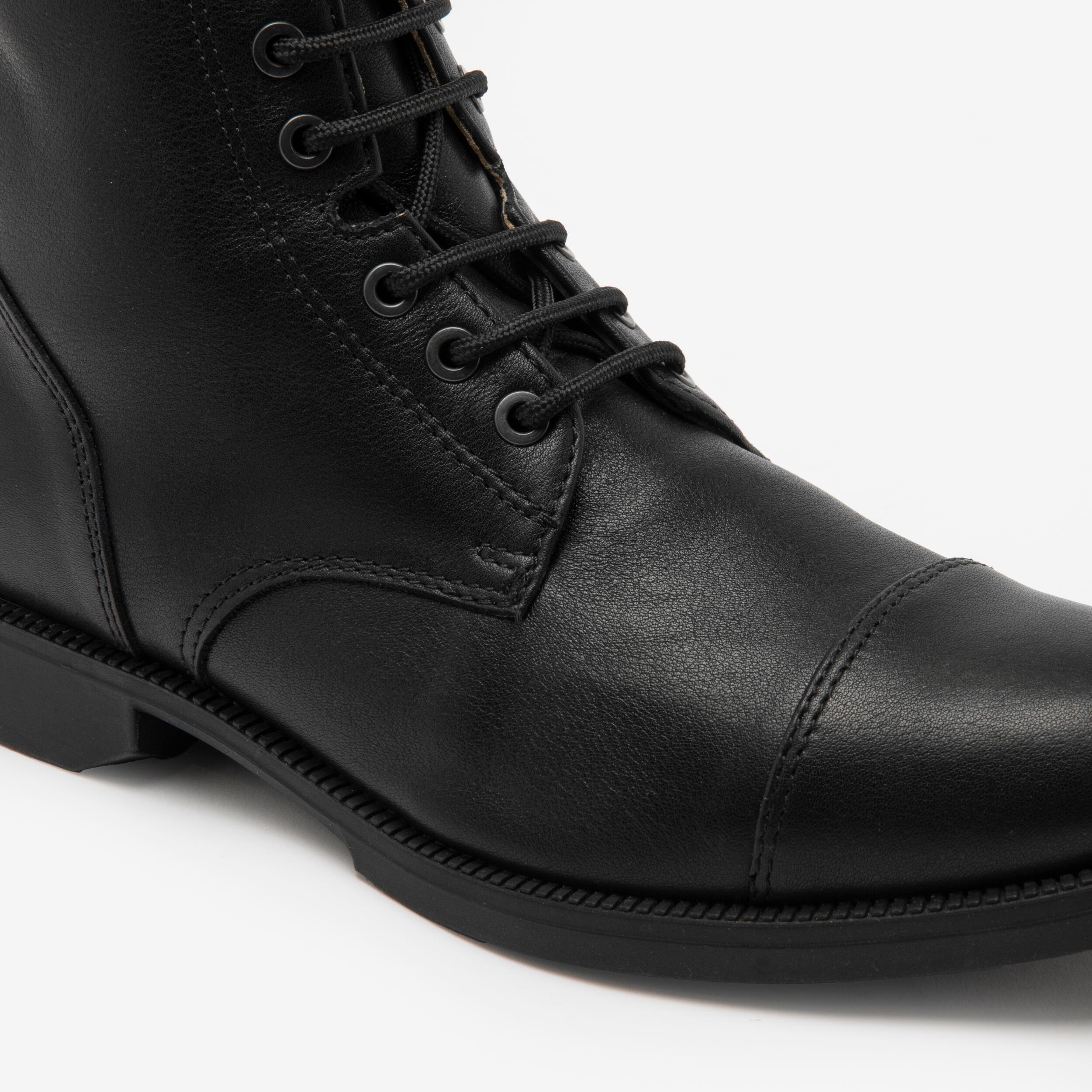 FOUGANZA  Stivaletti equitazione pelle lacci adulto 