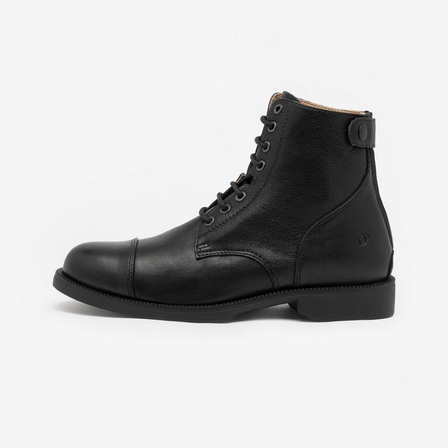 FOUGANZA  Jodhpur-Stiefel Leder Schnürung Erwachsene 