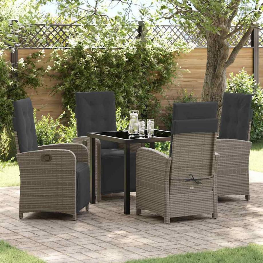 VidaXL Set da Pranzo per Giardino Polyrattan  