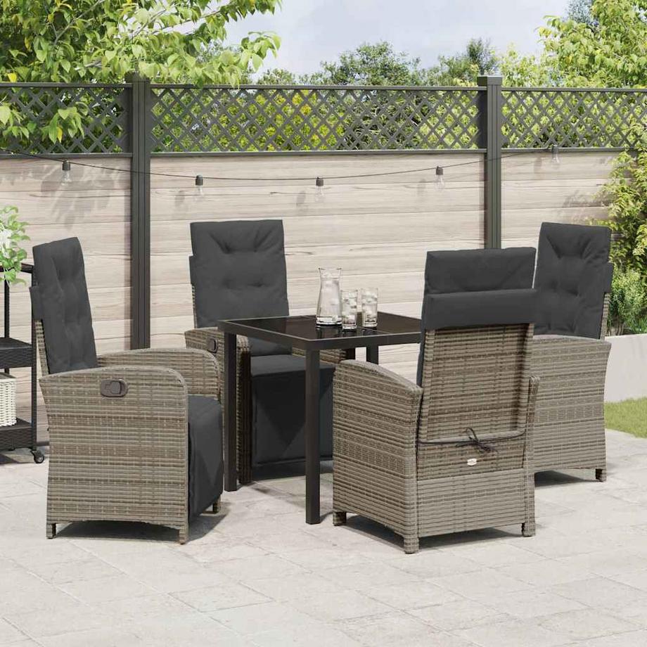 VidaXL Set da Pranzo per Giardino Polyrattan  