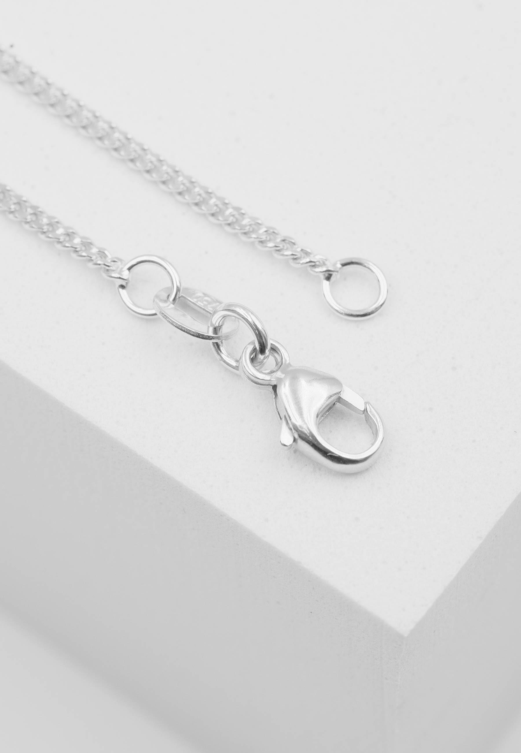 MUAU Schmuck  Collier Panzer Weissgold 375, 1.6mm, 40cm 