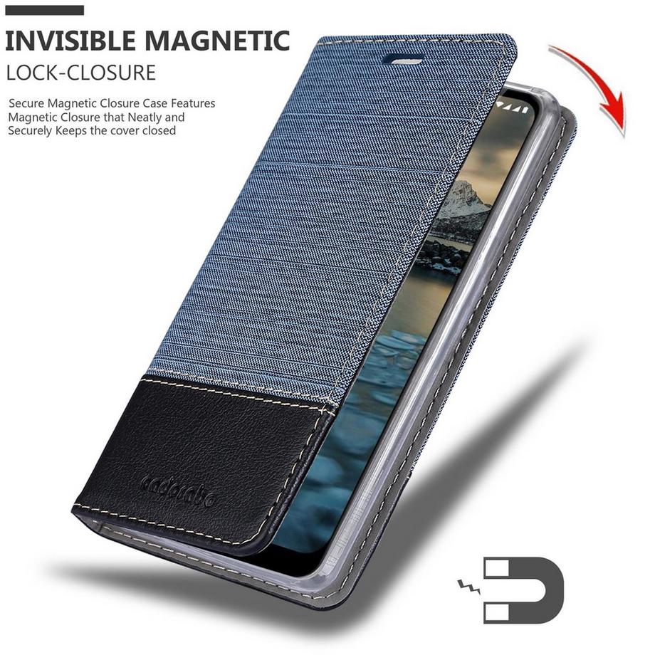Cadorabo  Housse compatible avec Nokia 2,4 - Coque de protection avec fermeture magnétique, fonction de support et compartiment pour carte 