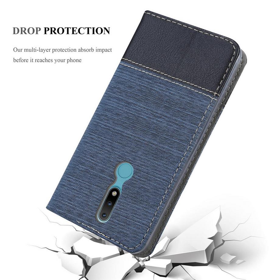 Cadorabo  Housse compatible avec Nokia 2,4 - Coque de protection avec fermeture magnétique, fonction de support et compartiment pour carte 