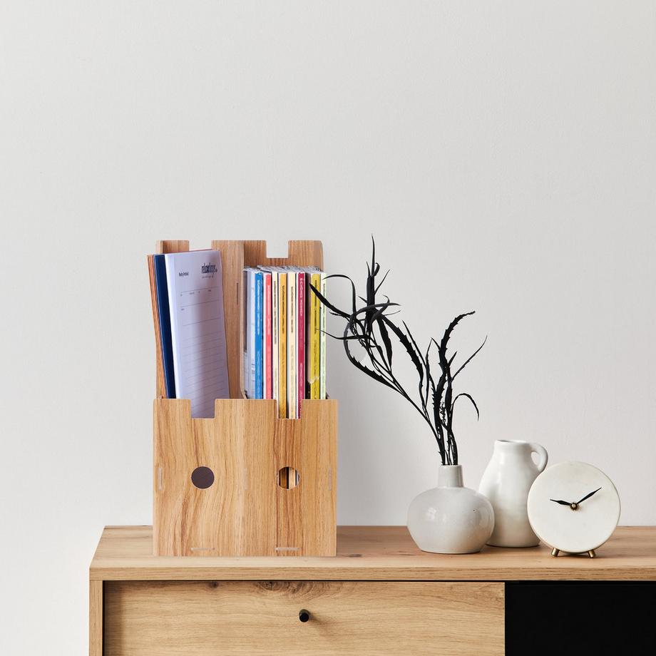 B2X Raccoglitore per riviste con 2 scomparti per DIN A4  