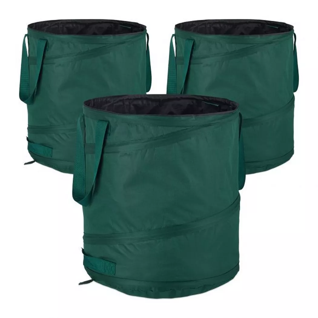B2X – Set mit 3 freistehenden Laubsäcken 85L, 54cm