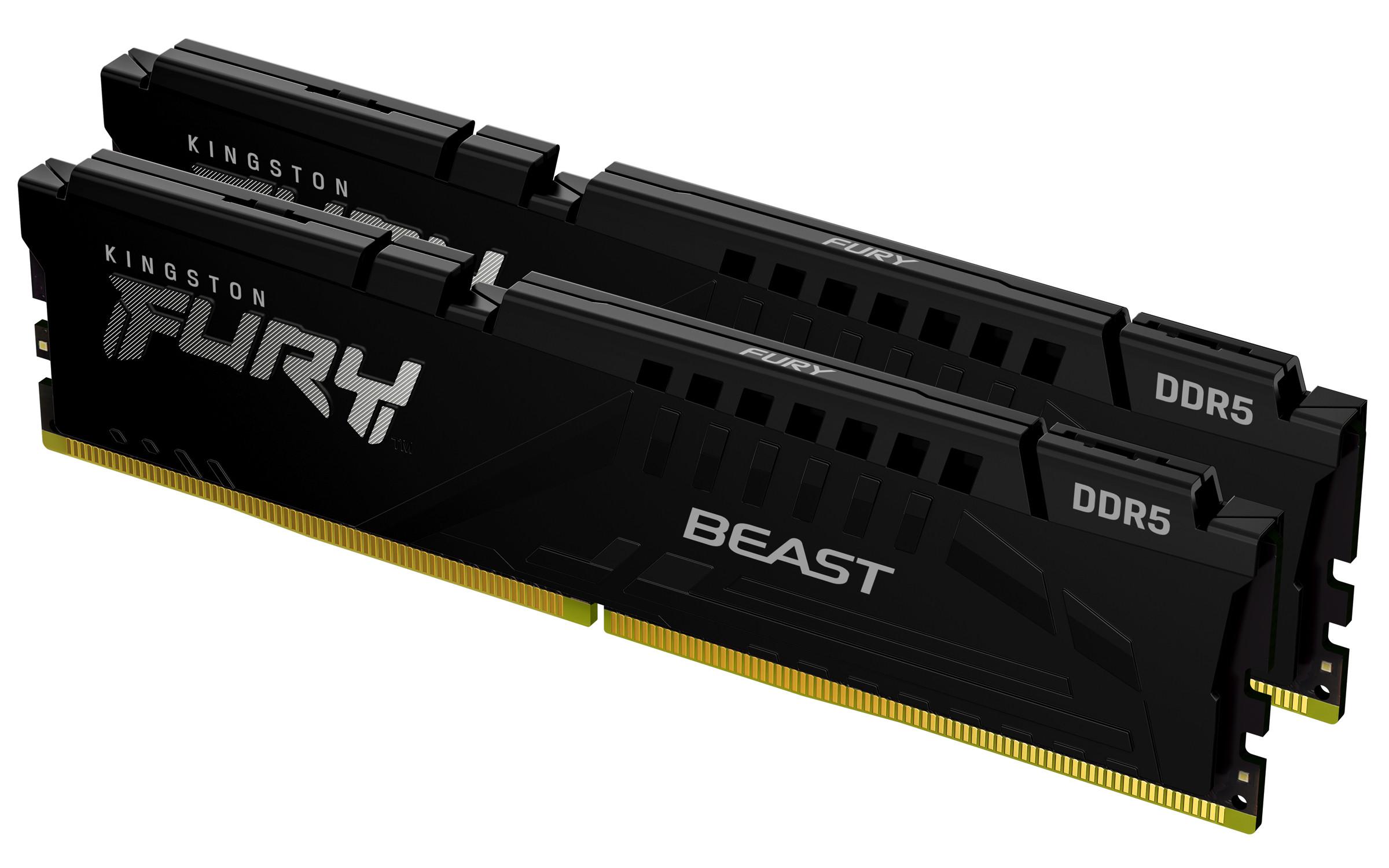 KINGSTON TECHNOLOGY  FURY Beast 64GB 5200MT/s DDR5 CL40 DIMM (2er-Kit) Black 