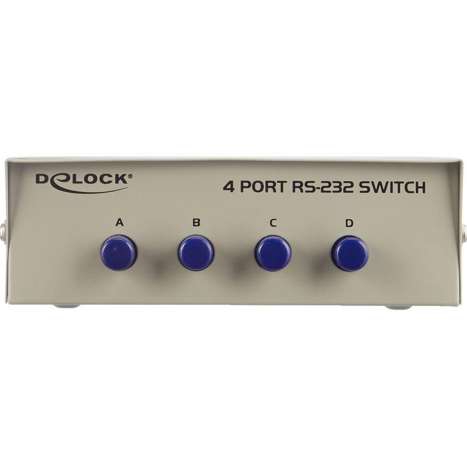 DeLock  4 Port Serieller Umschalter RS-232 manuell 