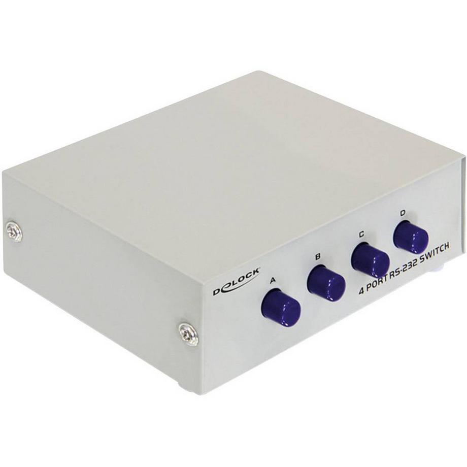 DeLock  4 Port Serieller Umschalter RS-232 manuell 