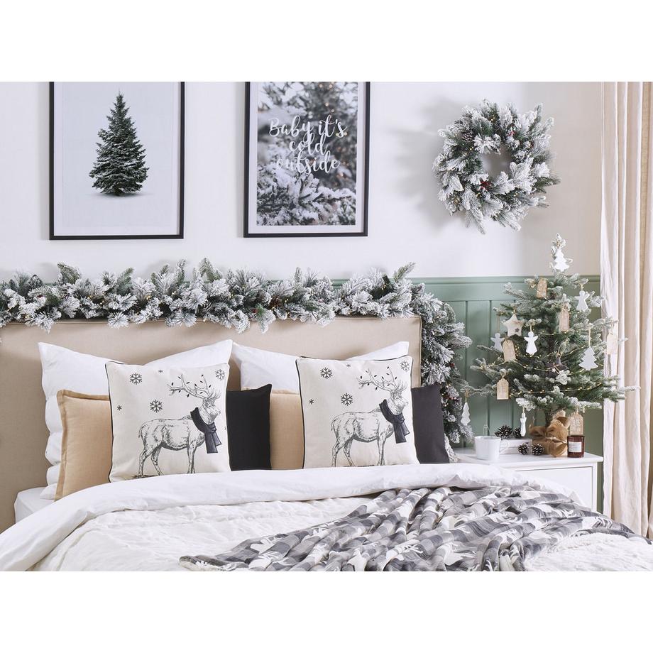 Beliani Set di 2 cuscini en Poliestere Classico SVEN  