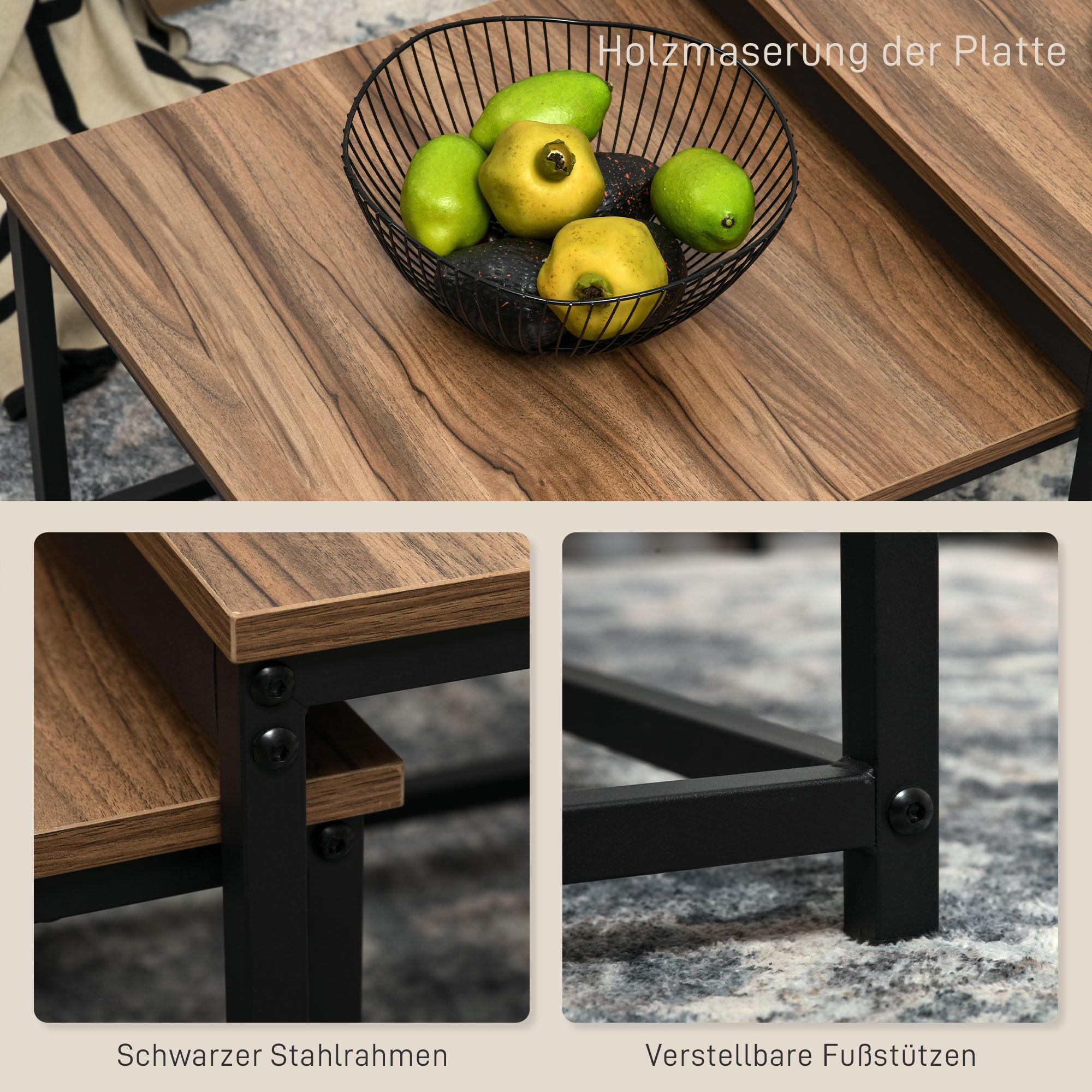 HOMCOM Ensemble de table basse  