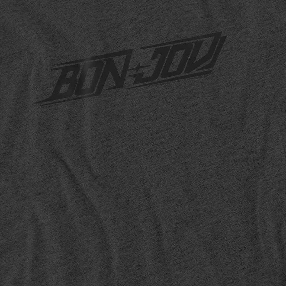 Bon Jovi T-Shirt chiné avec imprimé logo  