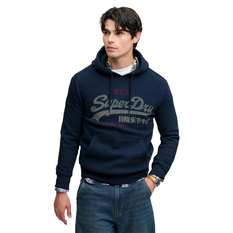 Superdry Felpa Uomini Confezione da 1 Vestibilità confortevole-VL Heritage Relaxed Hood  
