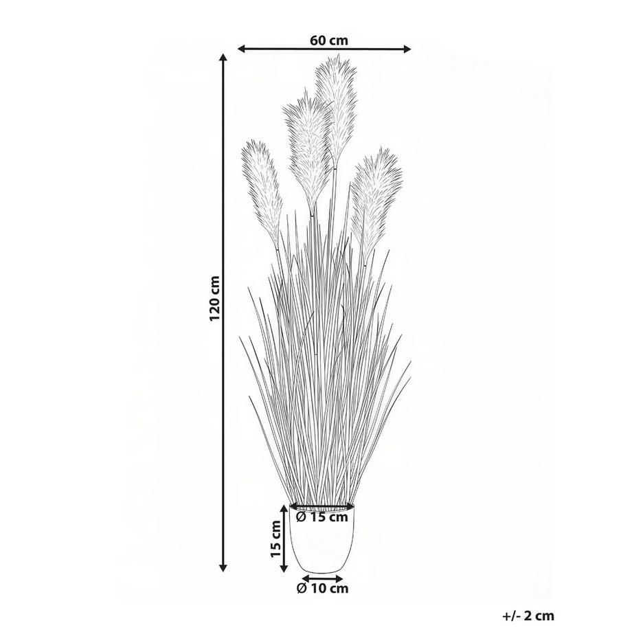Beliani Kunstpflanze aus Kunststoff PAMPAS GRASS  