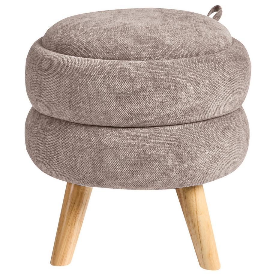 Beliani Pouf de rangement en Tissu chenille  HAWLEY  