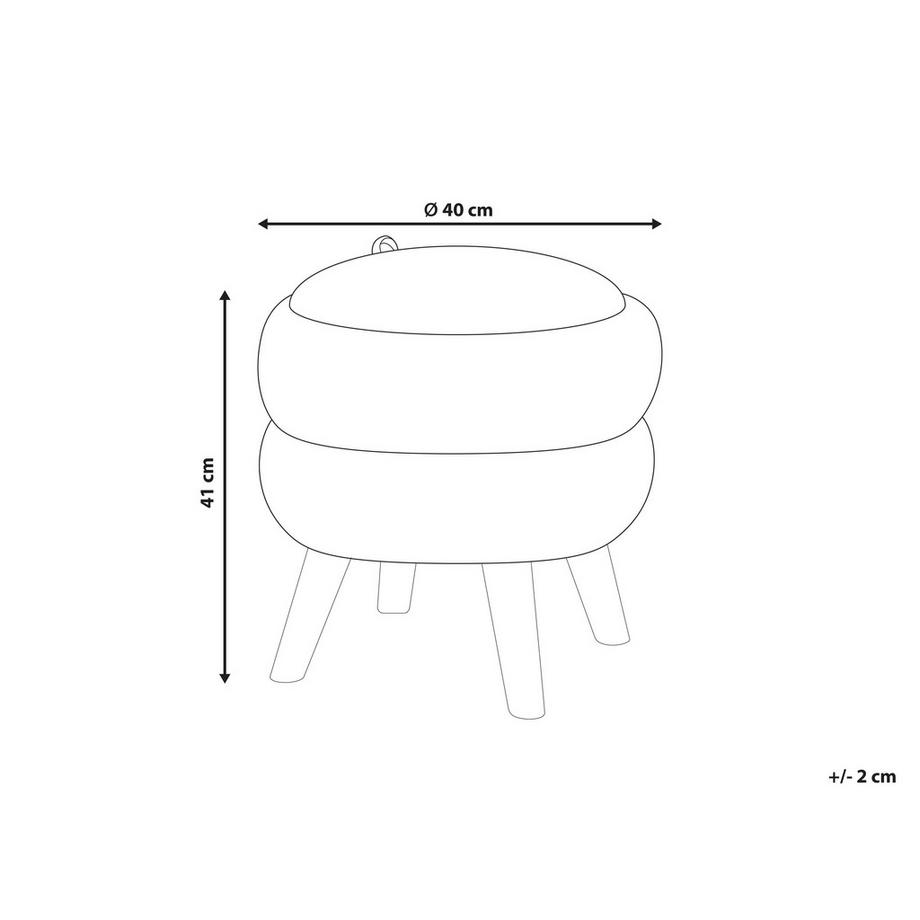 Beliani Pouf de rangement en Tissu chenille  HAWLEY  