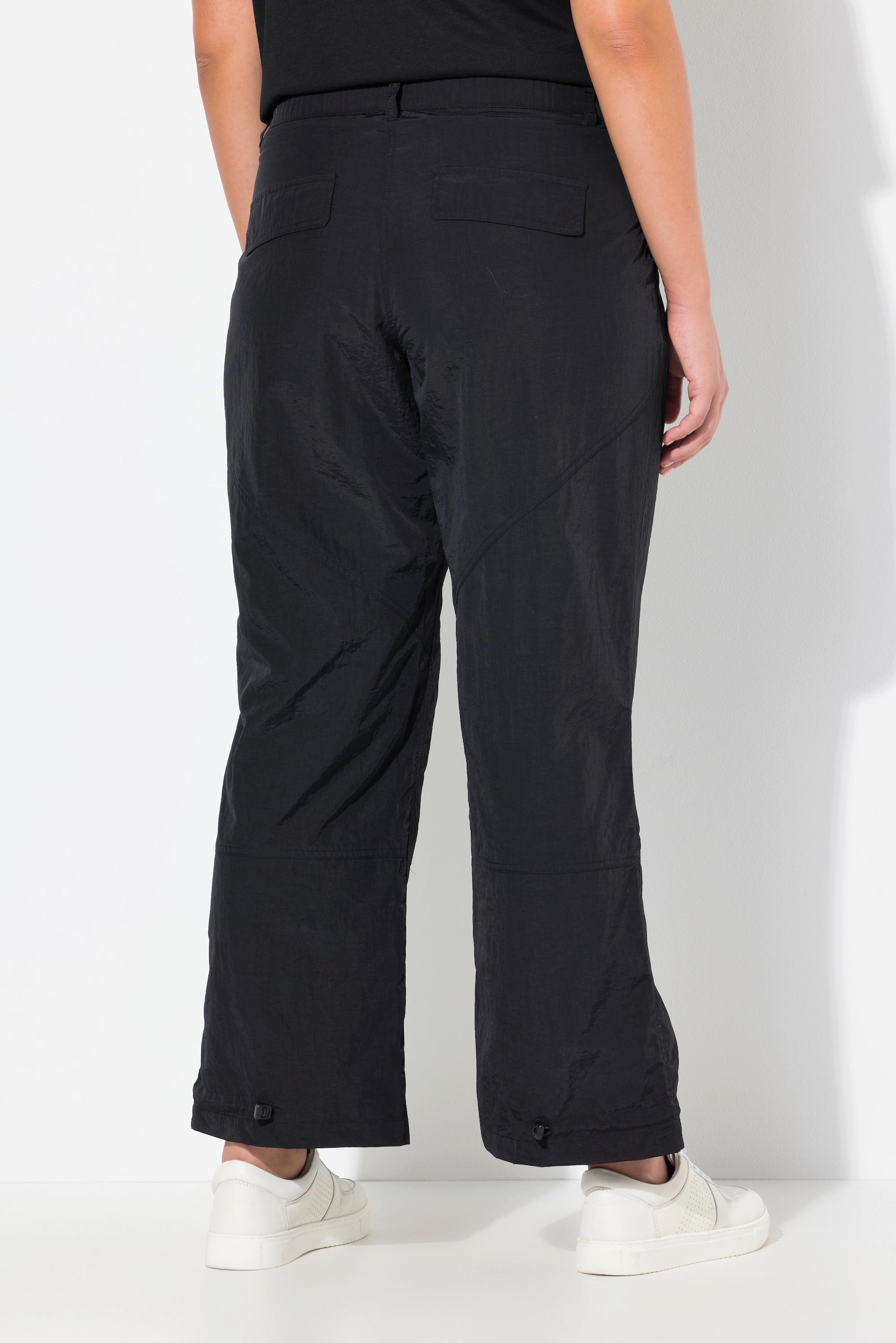 Ulla Popken Cargohose Weites Bein Ziernähte Elastiksaum  