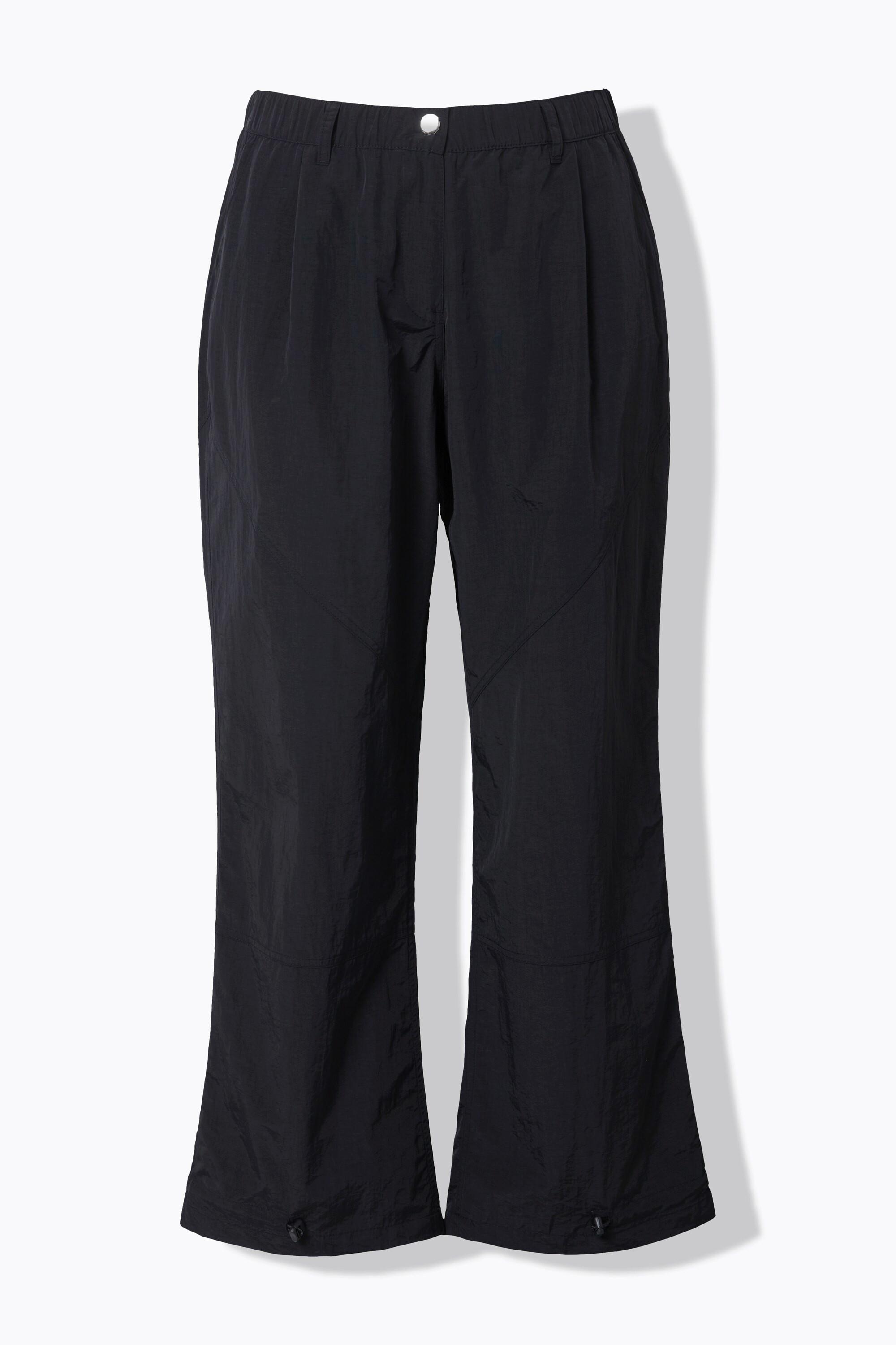 Ulla Popken Cargohose Weites Bein Ziernähte Elastiksaum  