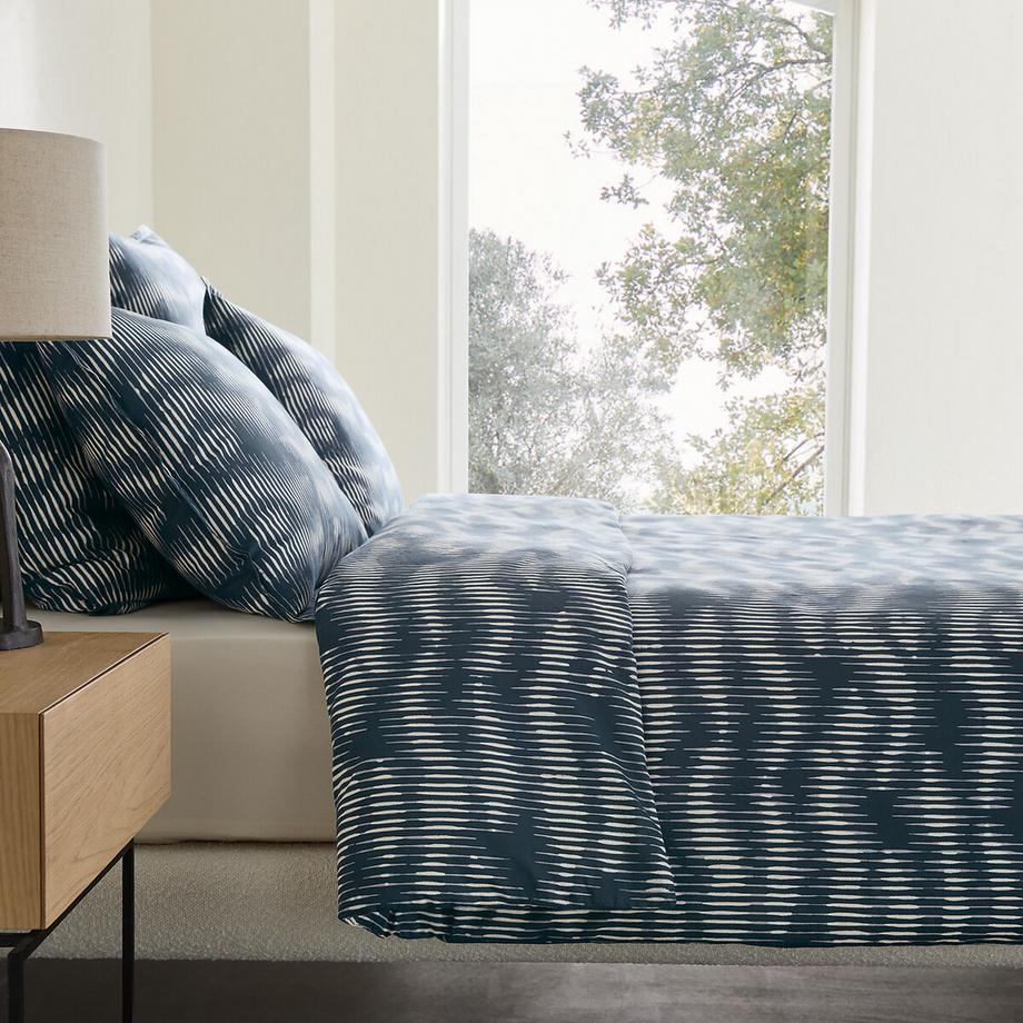 Housse de couette en satin de coton lavé