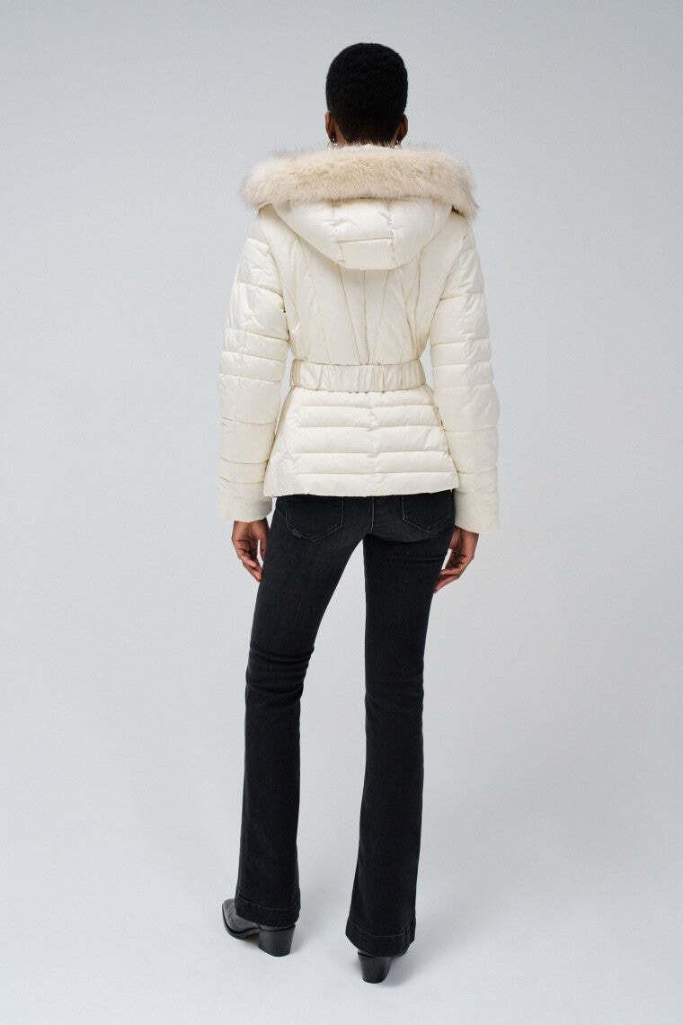 Salsa Short Puffer Coat With Fur Hood  