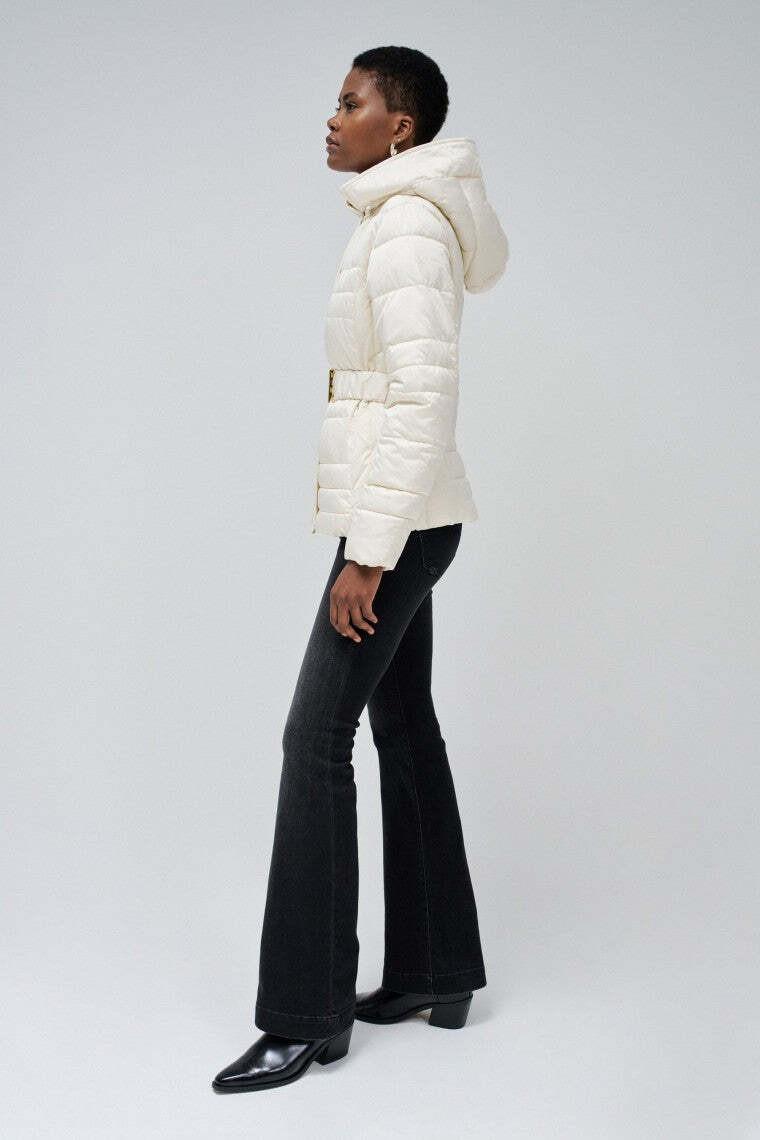 Salsa Short Puffer Coat With Fur Hood  