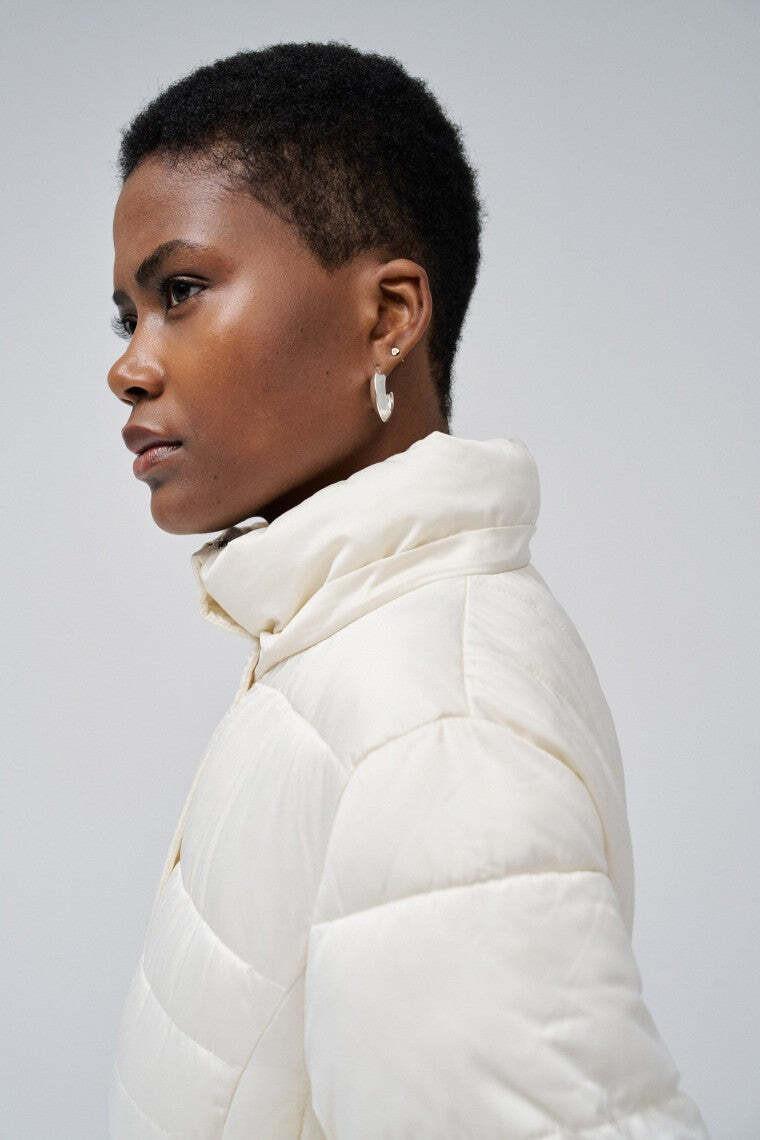 Salsa Short Puffer Coat With Fur Hood  