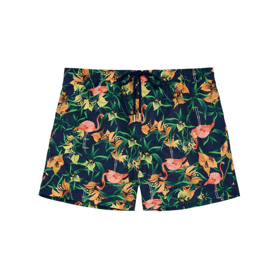 HOM Short de bain imprimé flamant rose  
