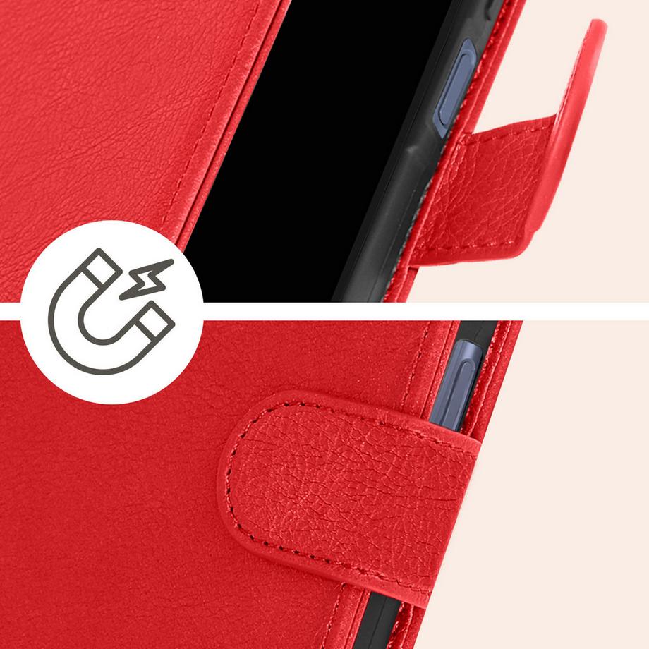 Avizar  Étui Samsung A25 Portefeuille Rouge 