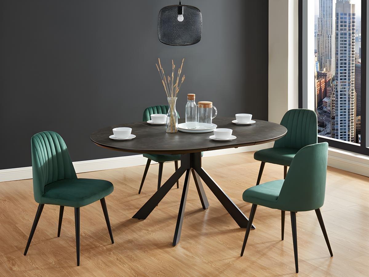 Vente-unique  Ensemble table CLARA + 4 chaises ELEANA 