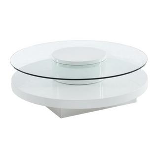 Vente-unique Tavolino girevole in Vetro temperato e MDF RYHALI  