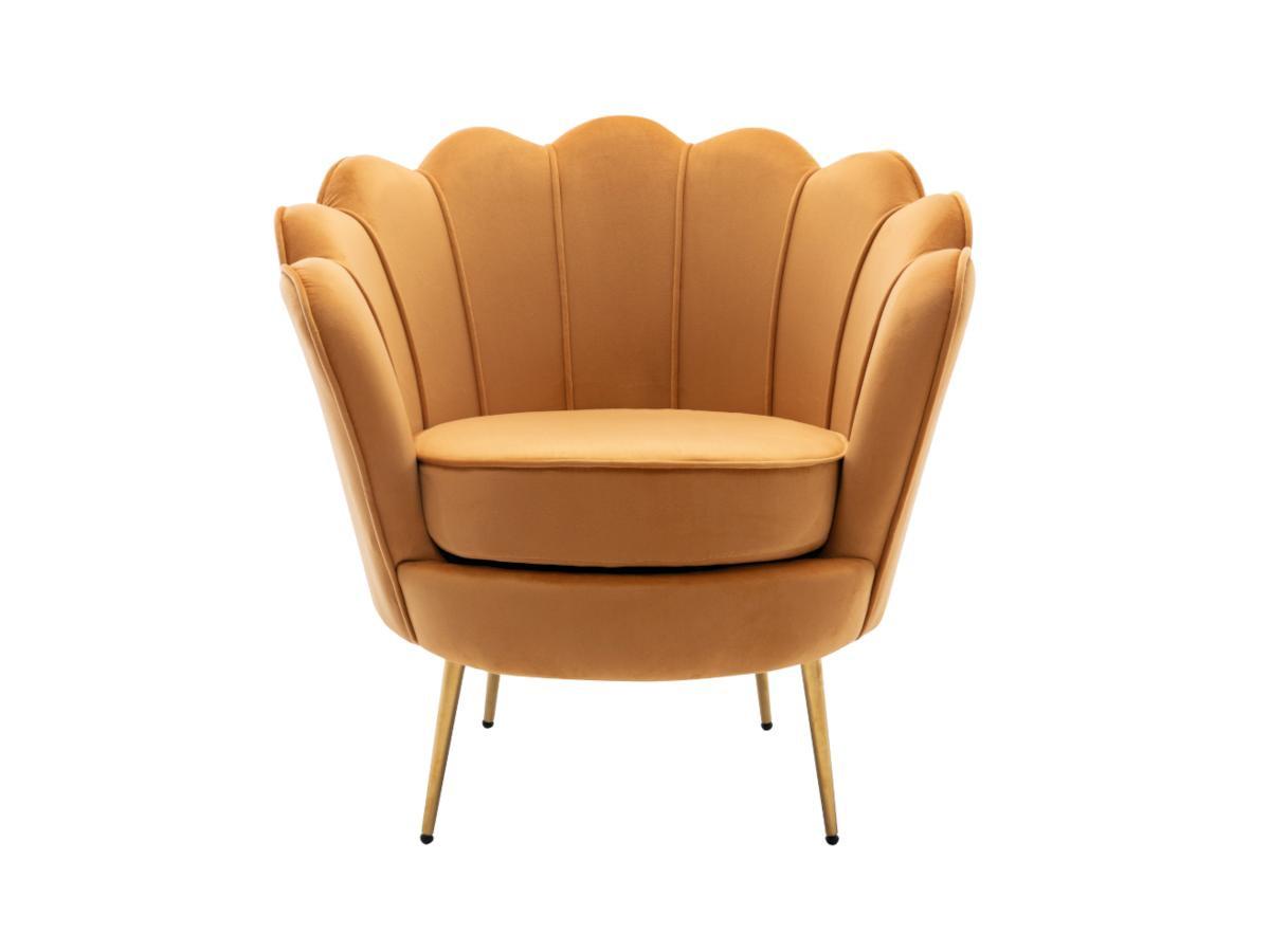 PASCAL MORABITO Fauteuil coquillage en velours DANDELION  