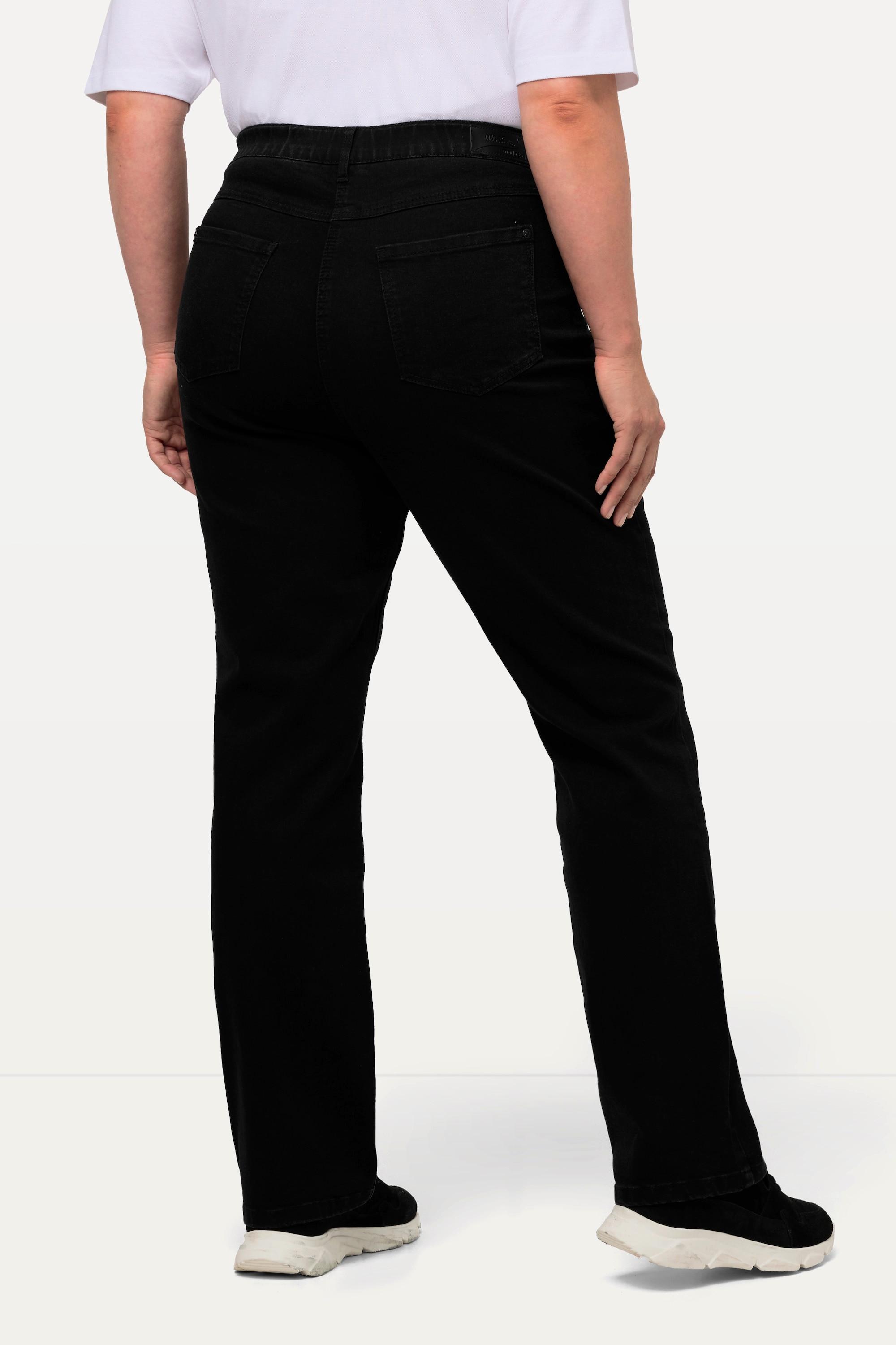 Ulla Popken Mandy Straight Leg 5-Pocket Stretch Jeans  
