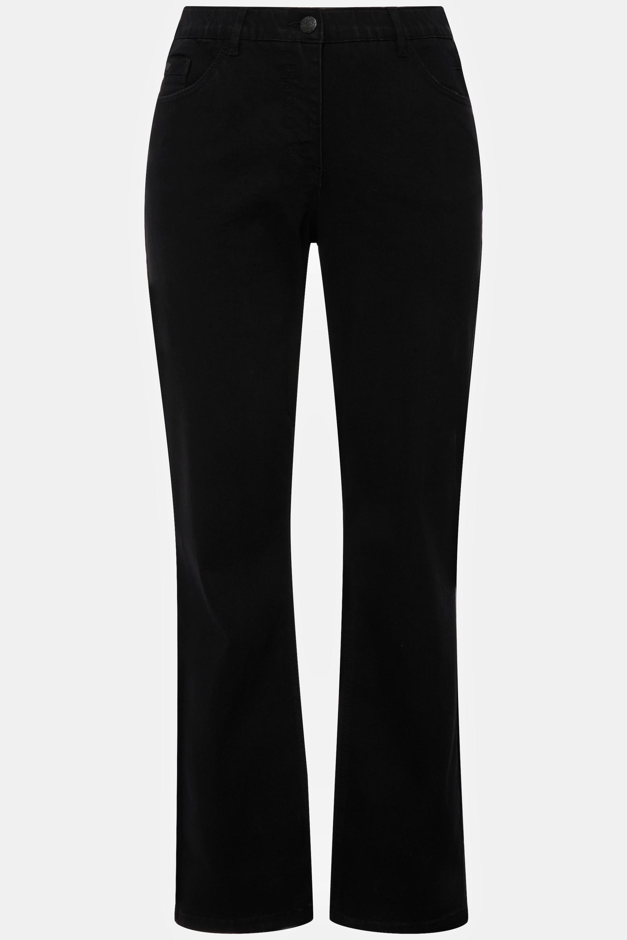 Ulla Popken Mandy Straight Leg 5-Pocket Stretch Jeans  