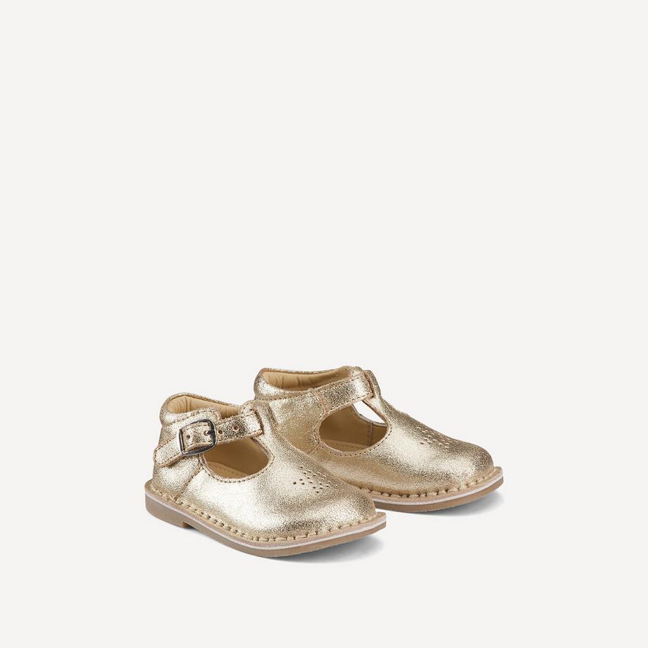 La Redoute Collections Salomés en cuir doré Salomés en cuir doré 