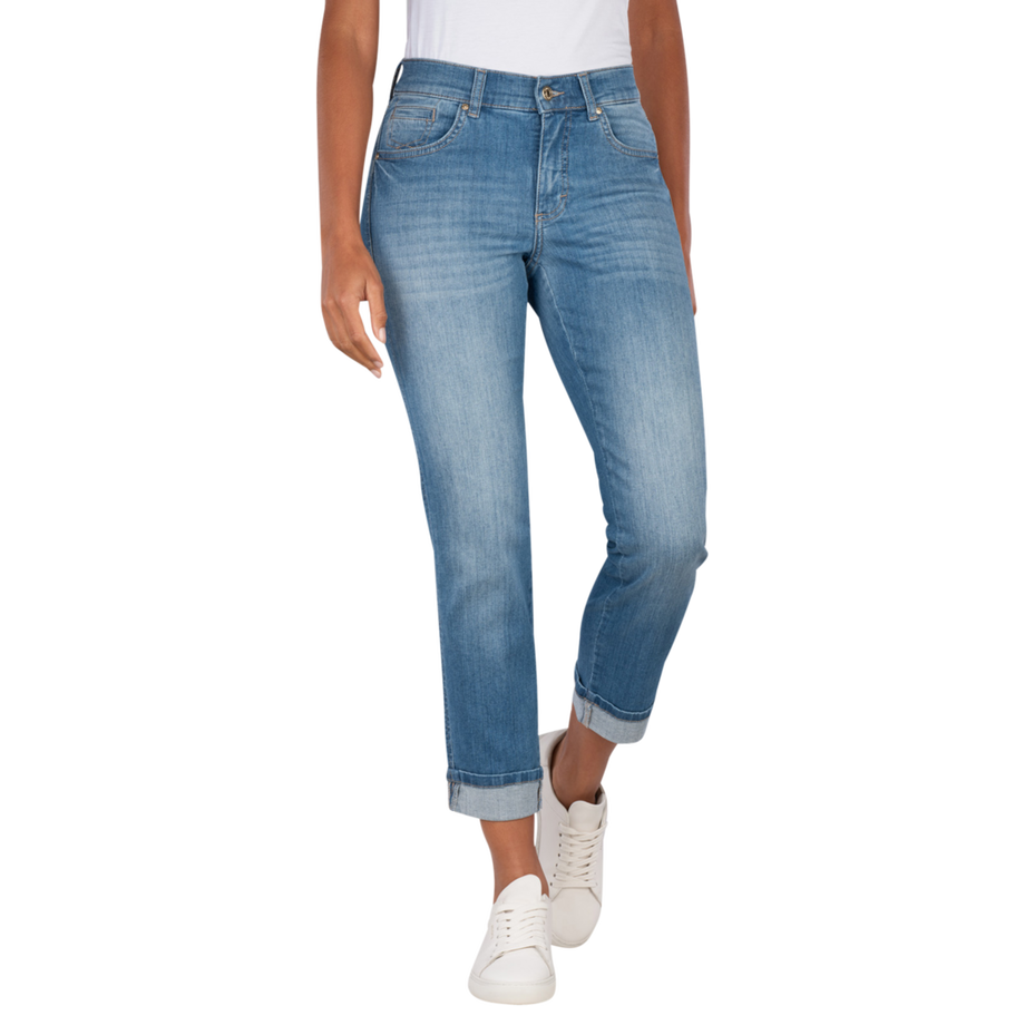 Darleen Jeans Straight Fit Cropped Sportiv Denim