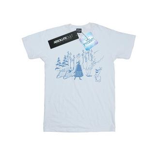 Disney Frozen T-Shirt Stampata Maniche Corte  