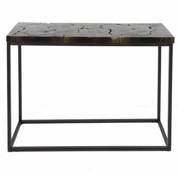 Table console Teck Noir&Or