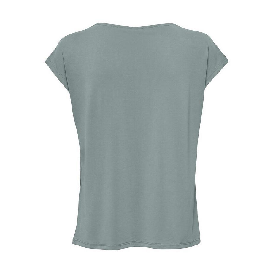 ONLY T-Shirt Col V Manches Courtes Coupe Droite  