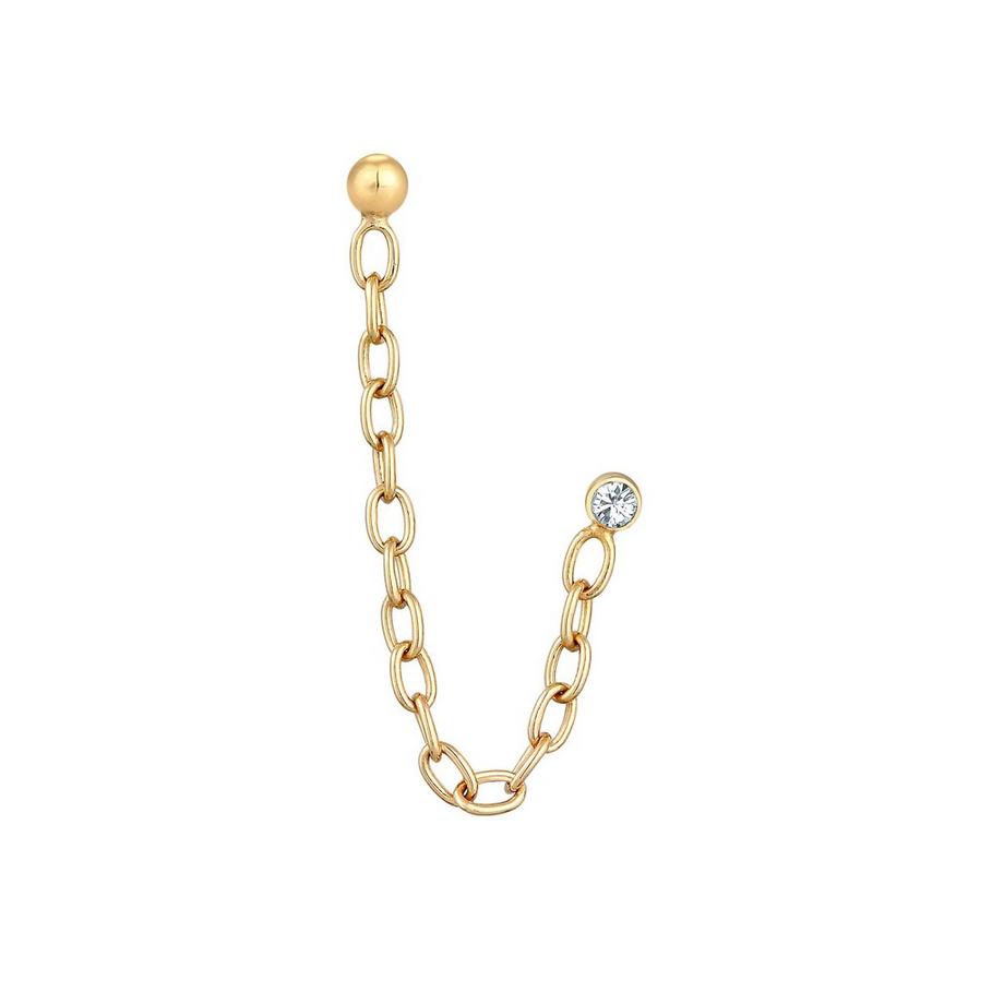 Elli  Boucles d'Oreilles Clous D'oreilles Chaîne Avec Cristal 