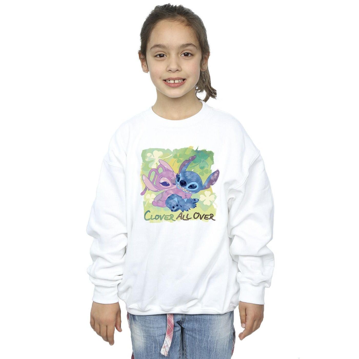 Disney  Lilo And Stitch St Patrick´s Day Clover Sweatshirt 