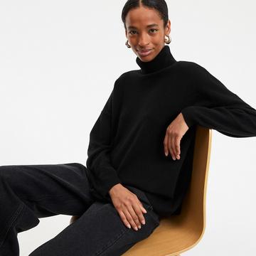 Pullover mit Rollkragen aus feinem Kaschmir-Strick