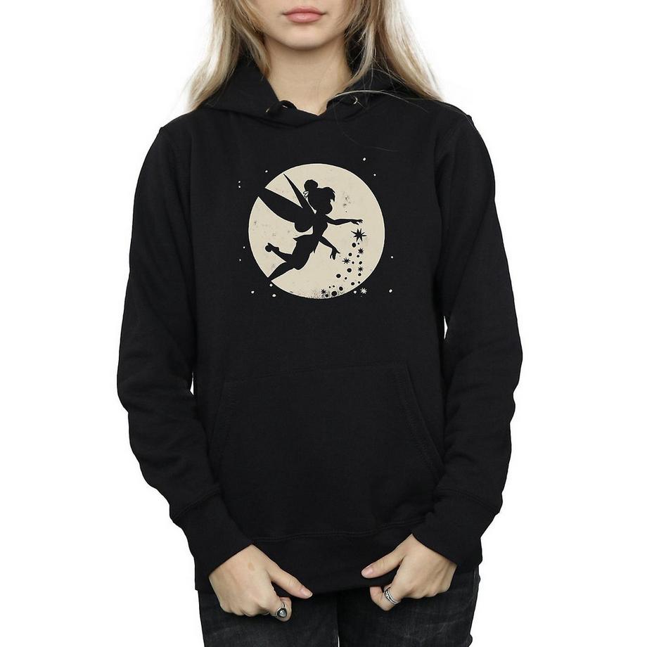 TinkerBell Felpa Con Cappuccio Corta con Stampa Luna  