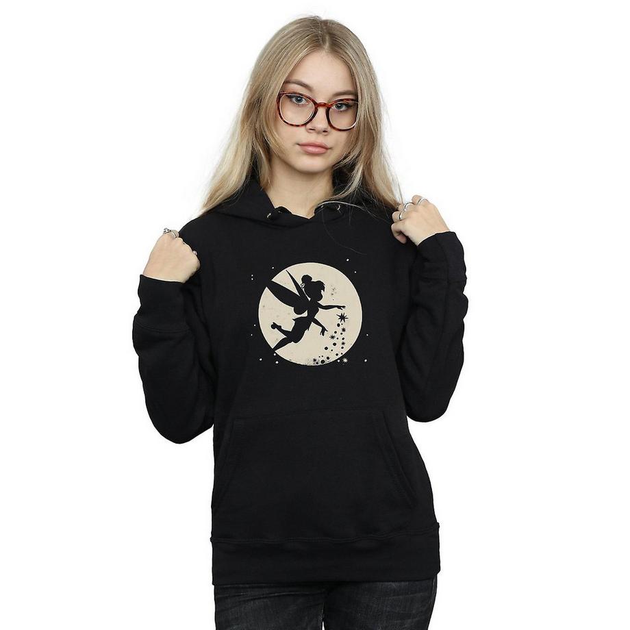 TinkerBell Felpa Con Cappuccio Corta con Stampa Luna  