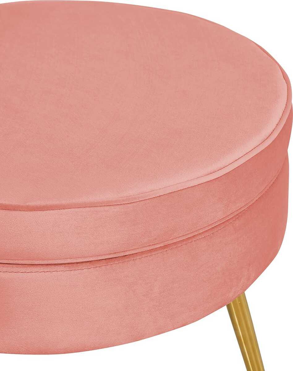 mutoni Pouf di seduta in velluto rosa  