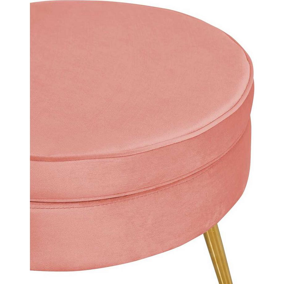 mutoni Pouf en velours rose  