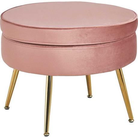 mutoni Pouf di seduta in velluto rosa  