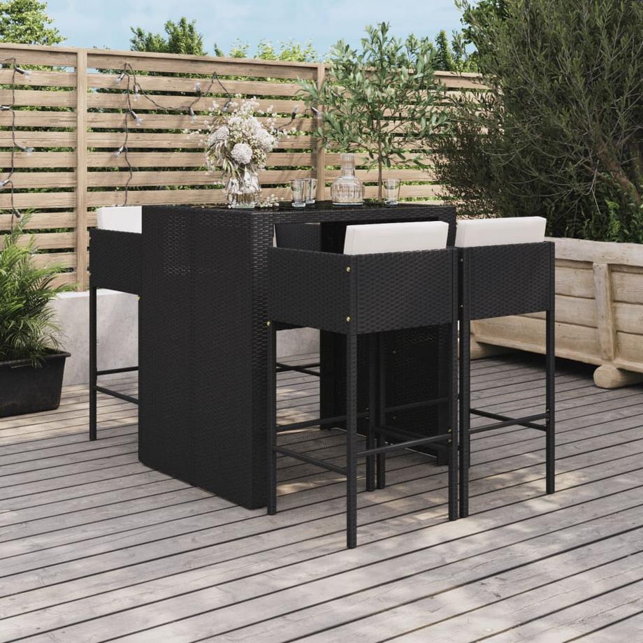 VidaXL Ensemble de bar de jardin rotin synthétique  